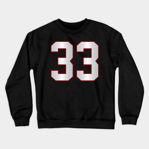 Number 33 Crewneck Sweatshirt by Ericokore